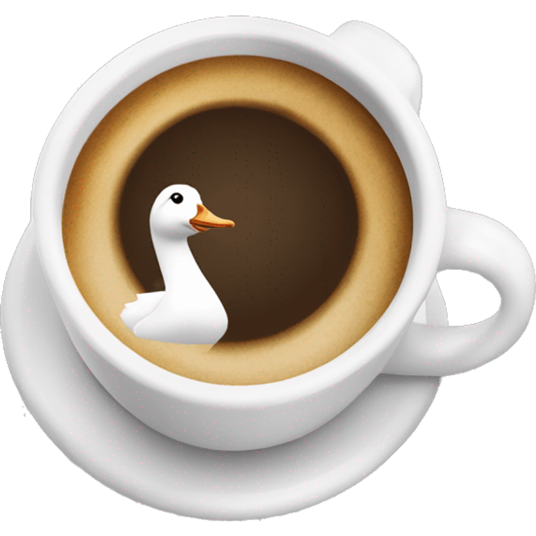 generate a goose that drinks coffee from a cup with Denys_CACES_TikTok written on it emoji