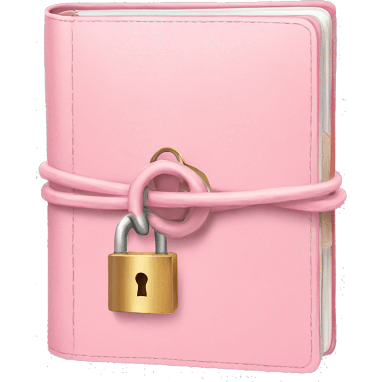 locked diary soft pink emoji