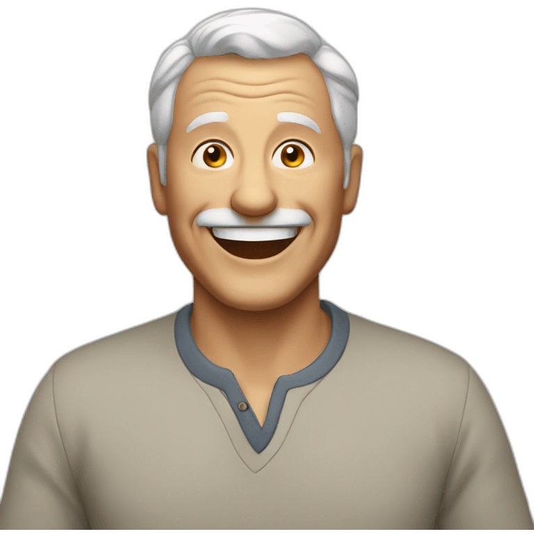 very happy older man  emoji