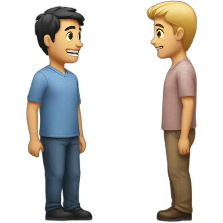 a man talking to another person emoji