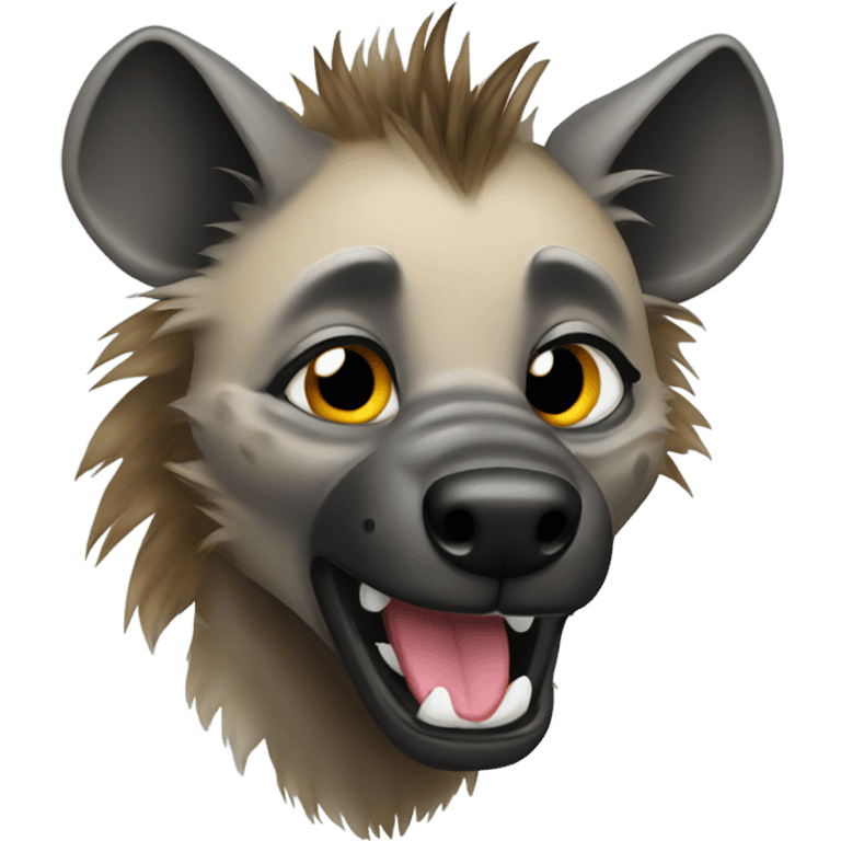 Hyena showing paw emoji