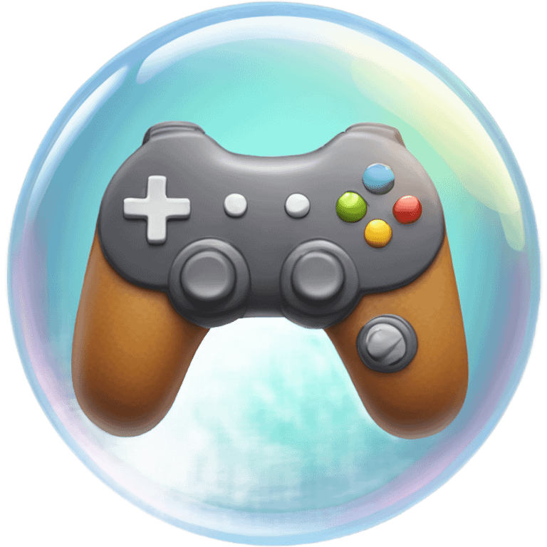 game controller in a bubble emoji