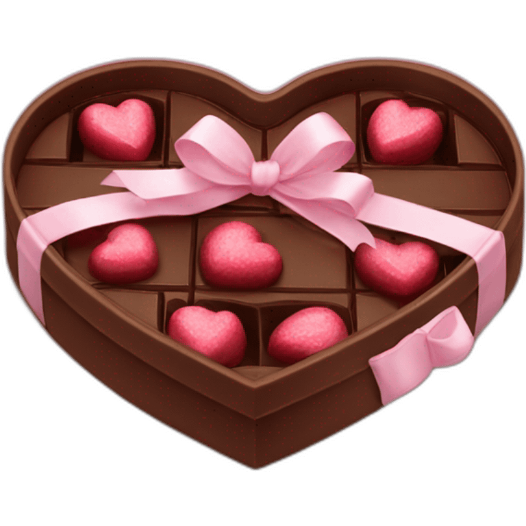 Heart shaped chocolate box emoji