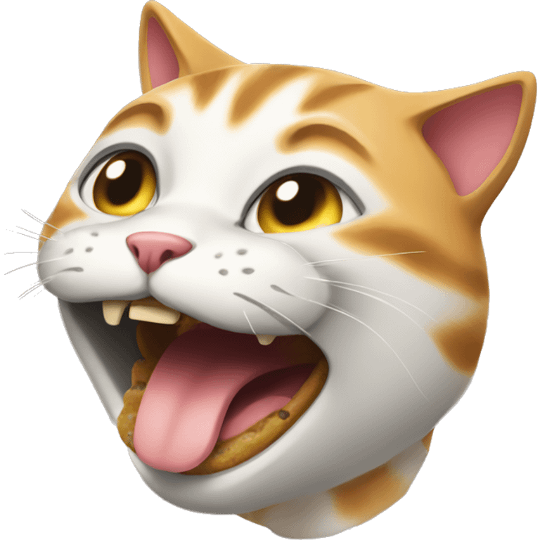 Cat eat emoji