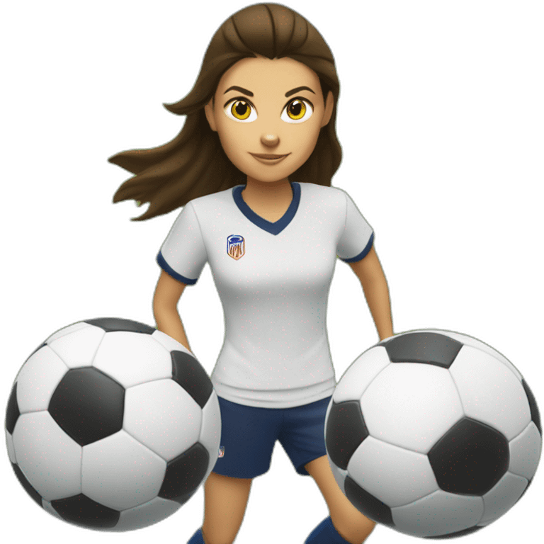 mia hamm as a cat playing soccer emoji