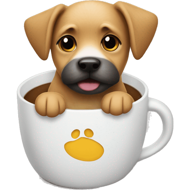 Dog in a cup emoji