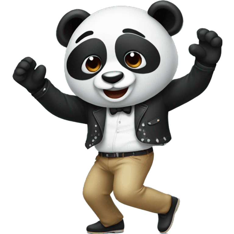 A panda dancing bachata emoji