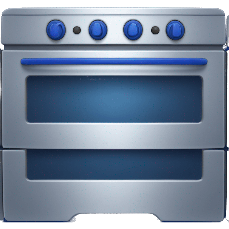 Realistic cobalt blue oven isolated.  emoji