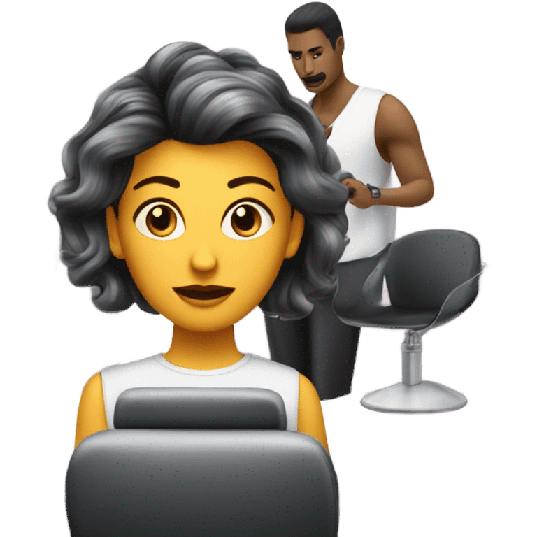 At the hairdresser emoji