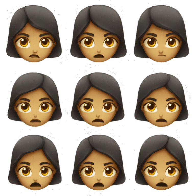 Girl sad and angry  emoji