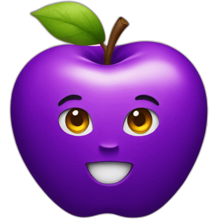 A purple apple emoji