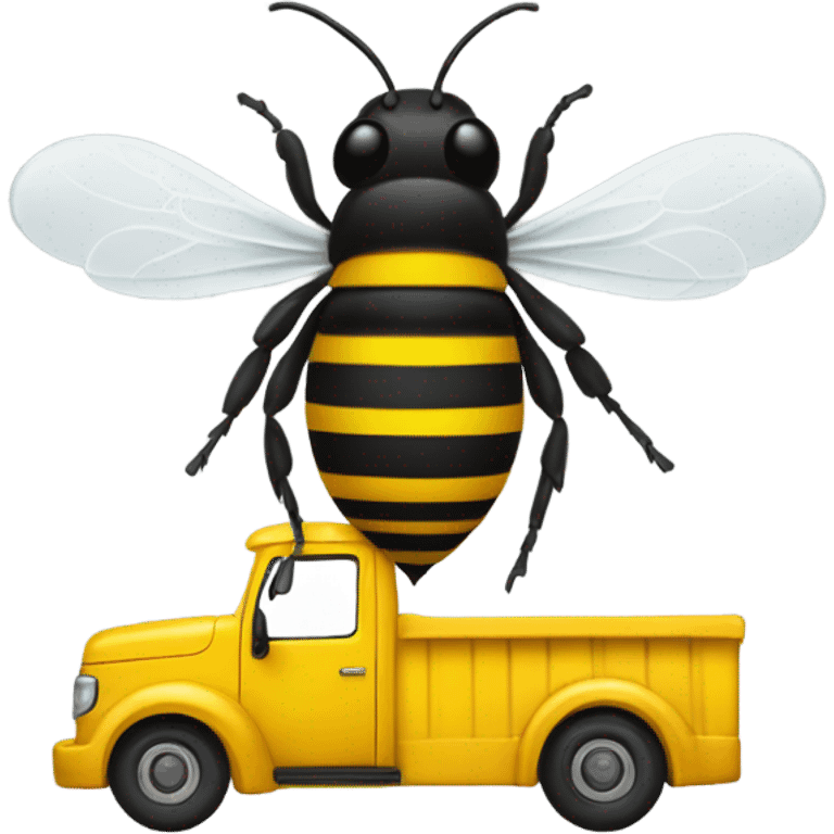 A bee that is also a truck  emoji