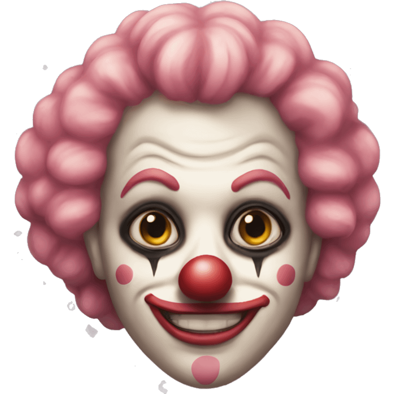 Clown mask but sweet blush face up under emoji