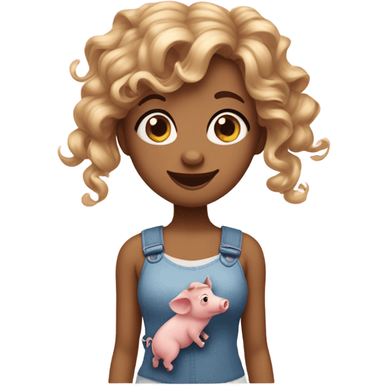 Pig girl emoji