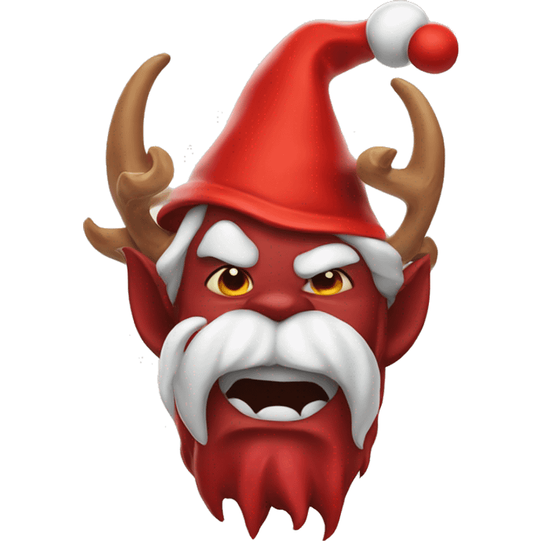 Devil with Santa hat emoji