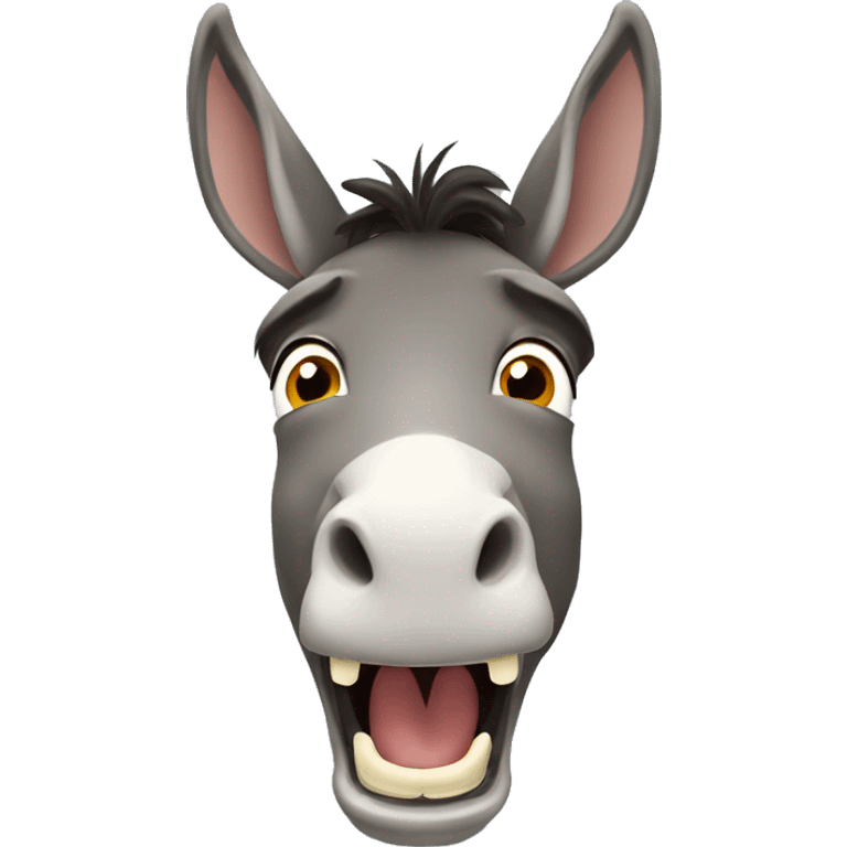 donkey mouth open emoji