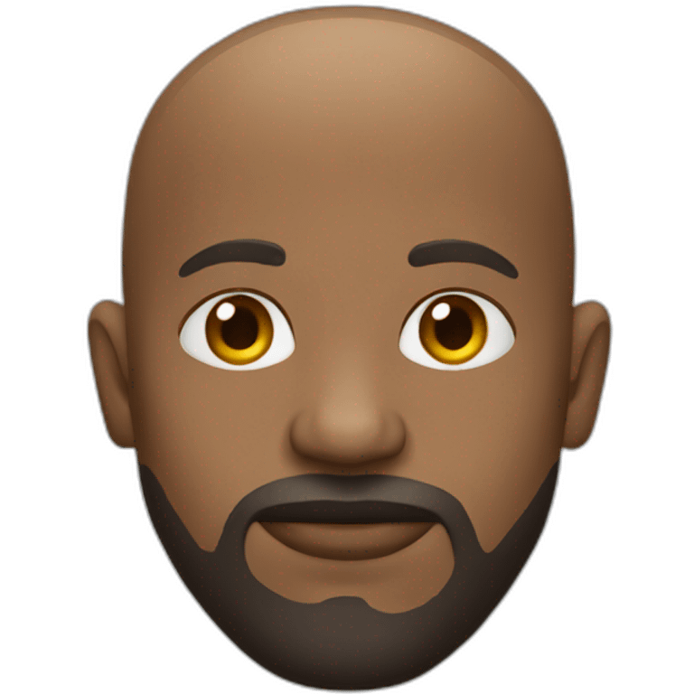 african bald man with a round face and a semi short beard  emoji