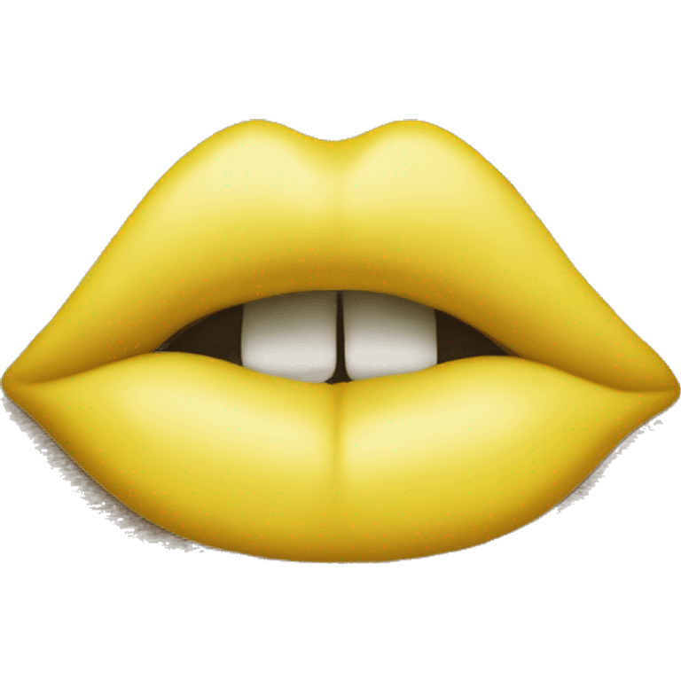 yellow plumbed lips emoji