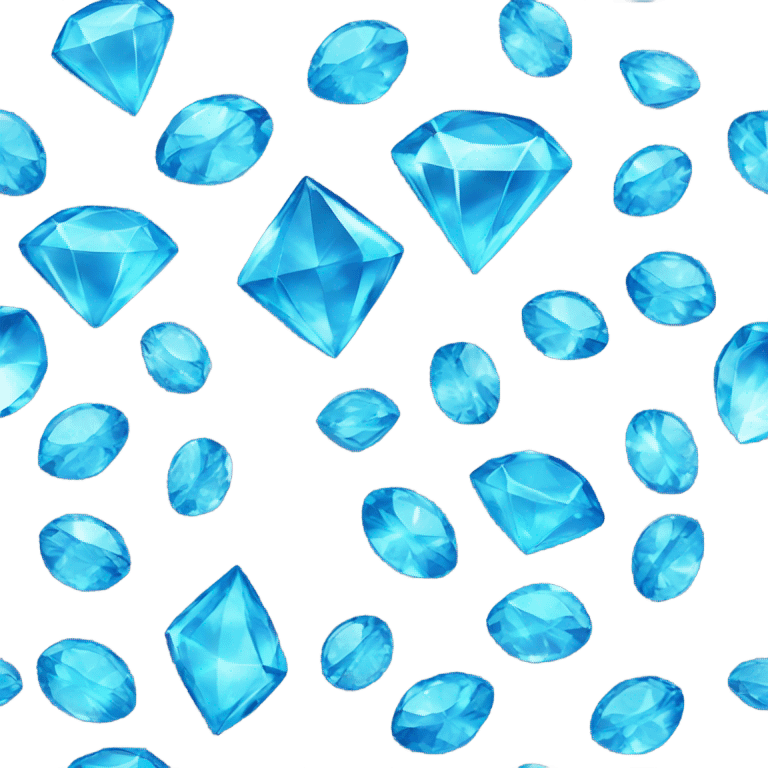 Glowing diamond blue diamond texture shiny emoji