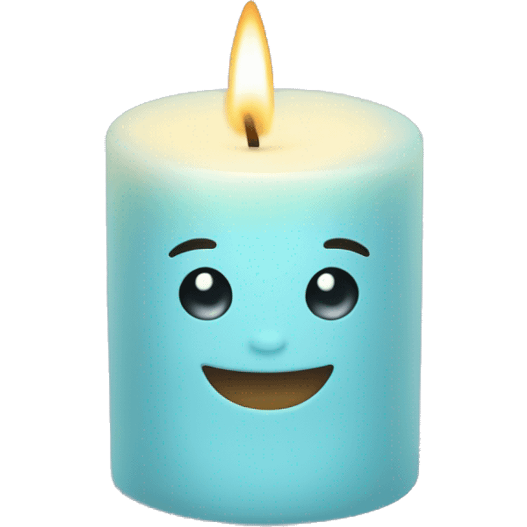 Cute aesthetic baby blue candle emoji