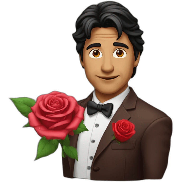 Sharukhan with rose  emoji