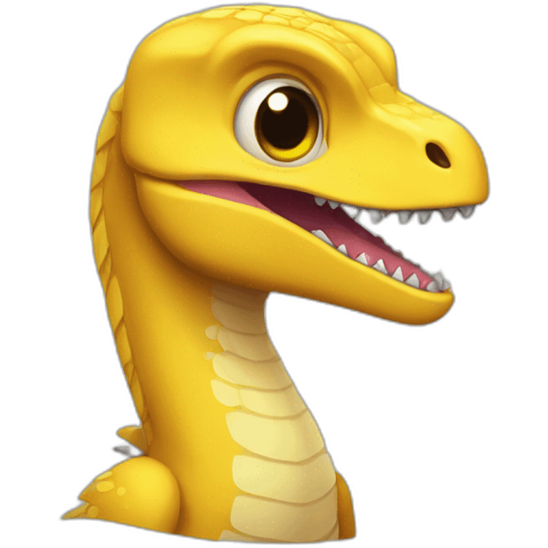 cute yellow velociraptor emoji