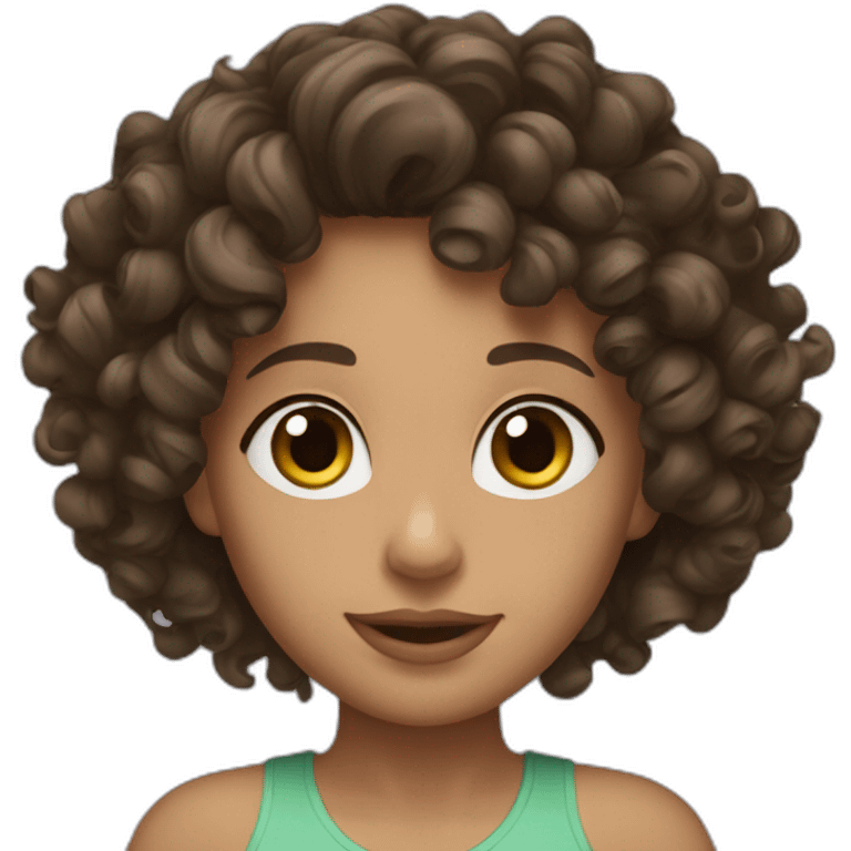 upaet brunette curly hair emoji