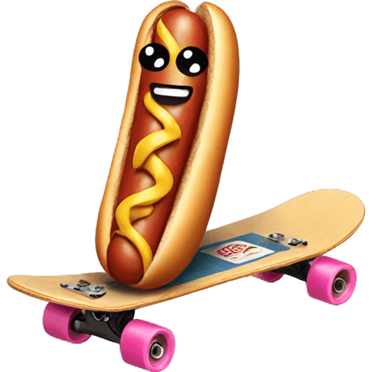 Hotdog on a skateboard  emoji