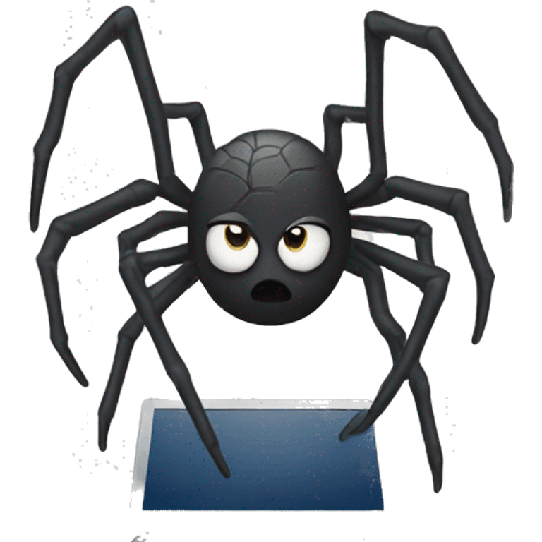 spider using a laptop emoji