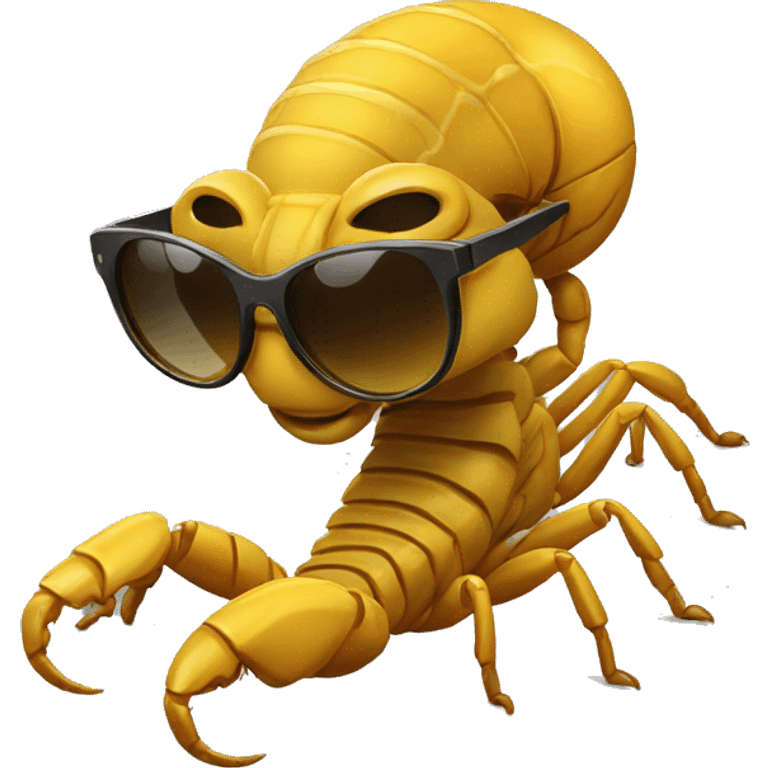 Scorpion with sunglasses emoji