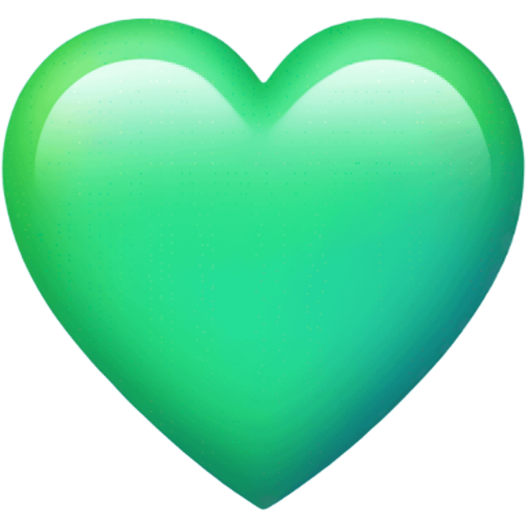 Blue heart with gradient of green in the middle emoji