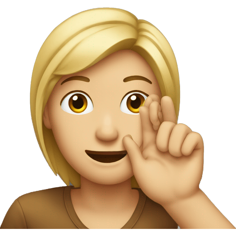 Emoji placing hand behind ear emoji