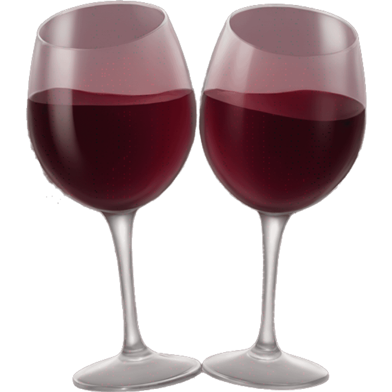 Red wine glasses cheers  emoji