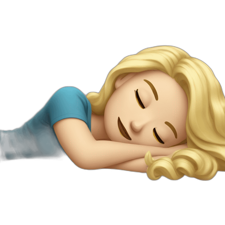 blond hair girlfriend asleep watching movie emoji