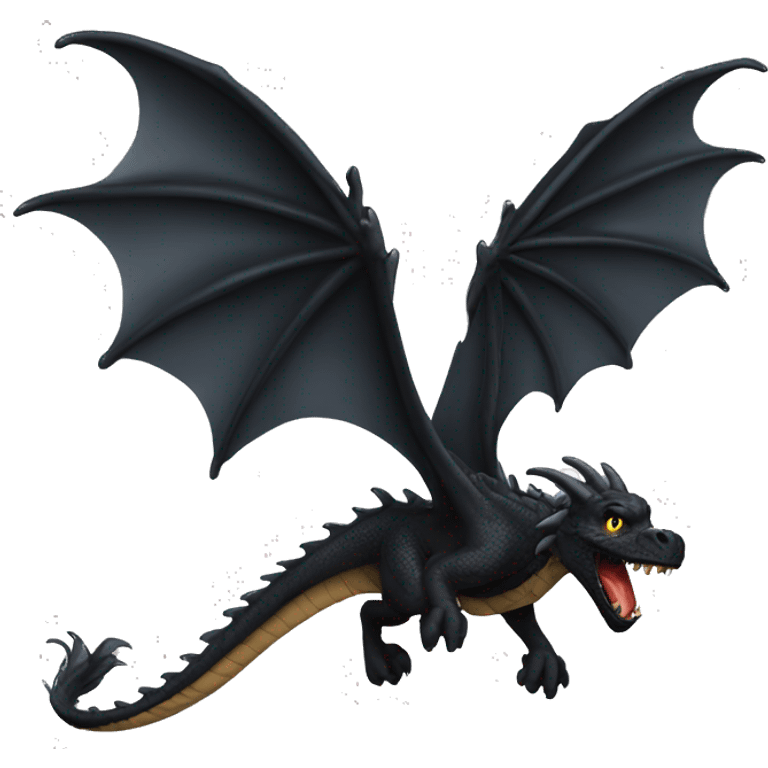 flying black dragon emoji