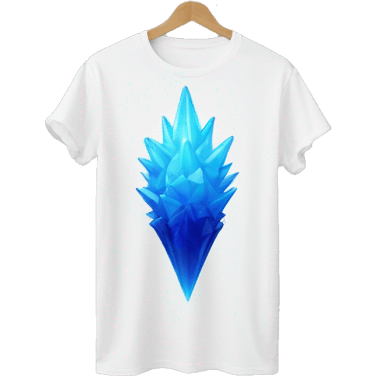 blue crystal spikes on t-shirt emoji