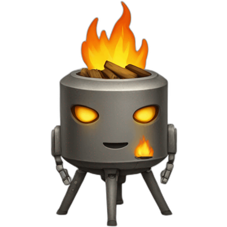 campfire robot emoji