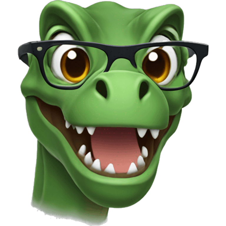 trex with glasses  emoji