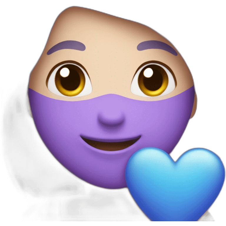 Purple and blue Heart emoji