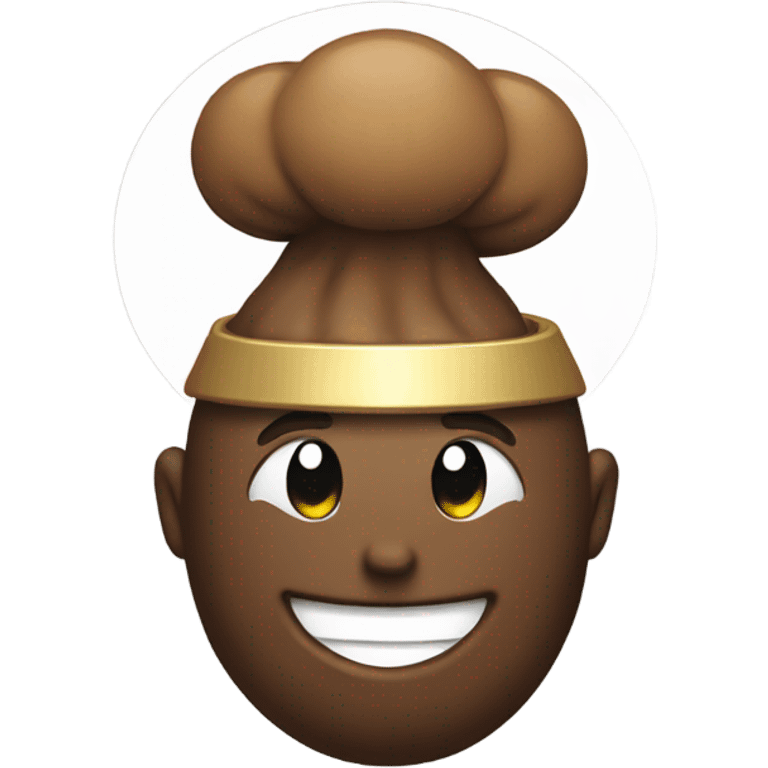 smiling poop with halo emoji