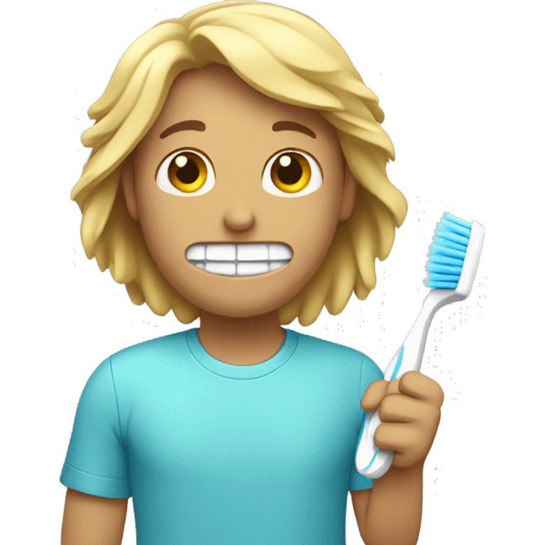 brushing teeth emoji