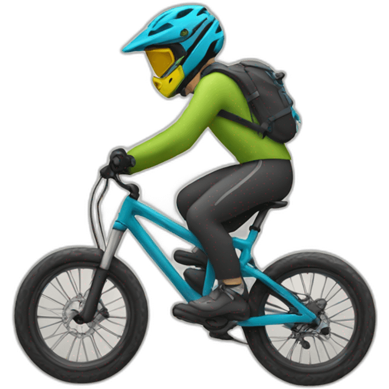 downhill mountain biking emoji