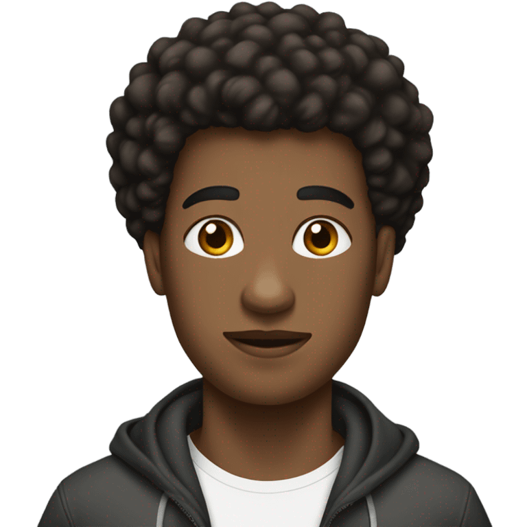 Brown male, dark big afro ,necklace,Nike shoes  emoji