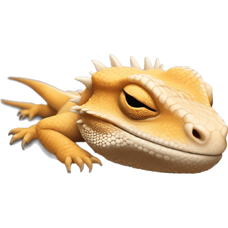 Bearded dragon sleeping  emoji