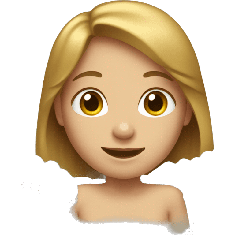 Light brown-haired girl in a tub bathroom emoji