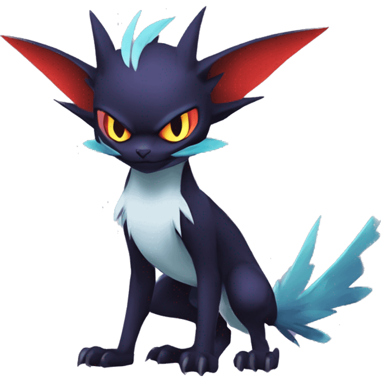 Edgy Cool Litten-Noivern-Noibat-Absol-Pokémon Full Body emoji