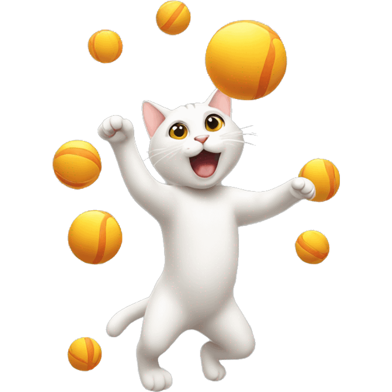 Cat juggling emoji