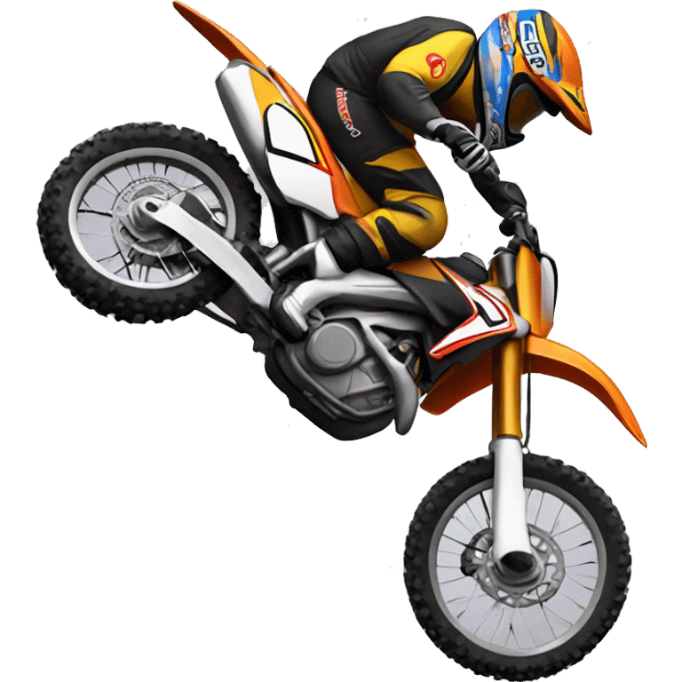 A Motocross jumping emoji