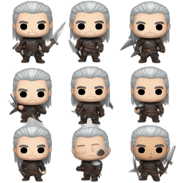 geralt the witcher as a chibi emoji