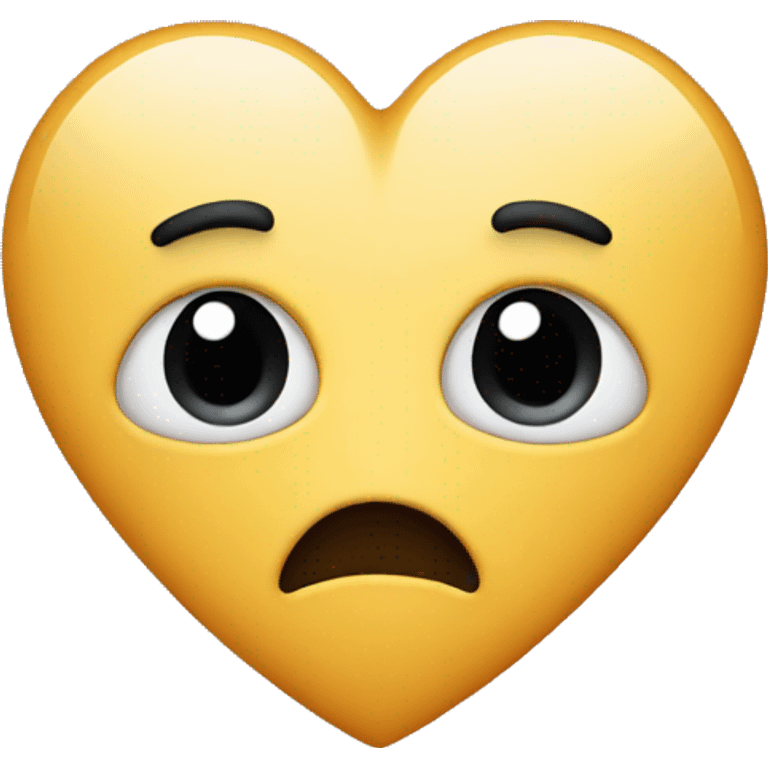 heart with sad face emoji